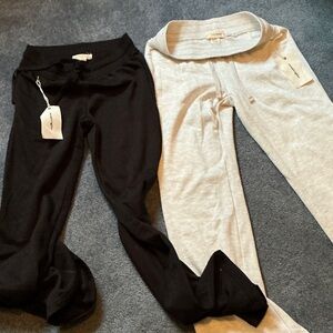 Madewell Black and Cream Joggers